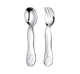 Christofle Charlie Bear Silver-Plated Two-Piece Baby Flatware Set