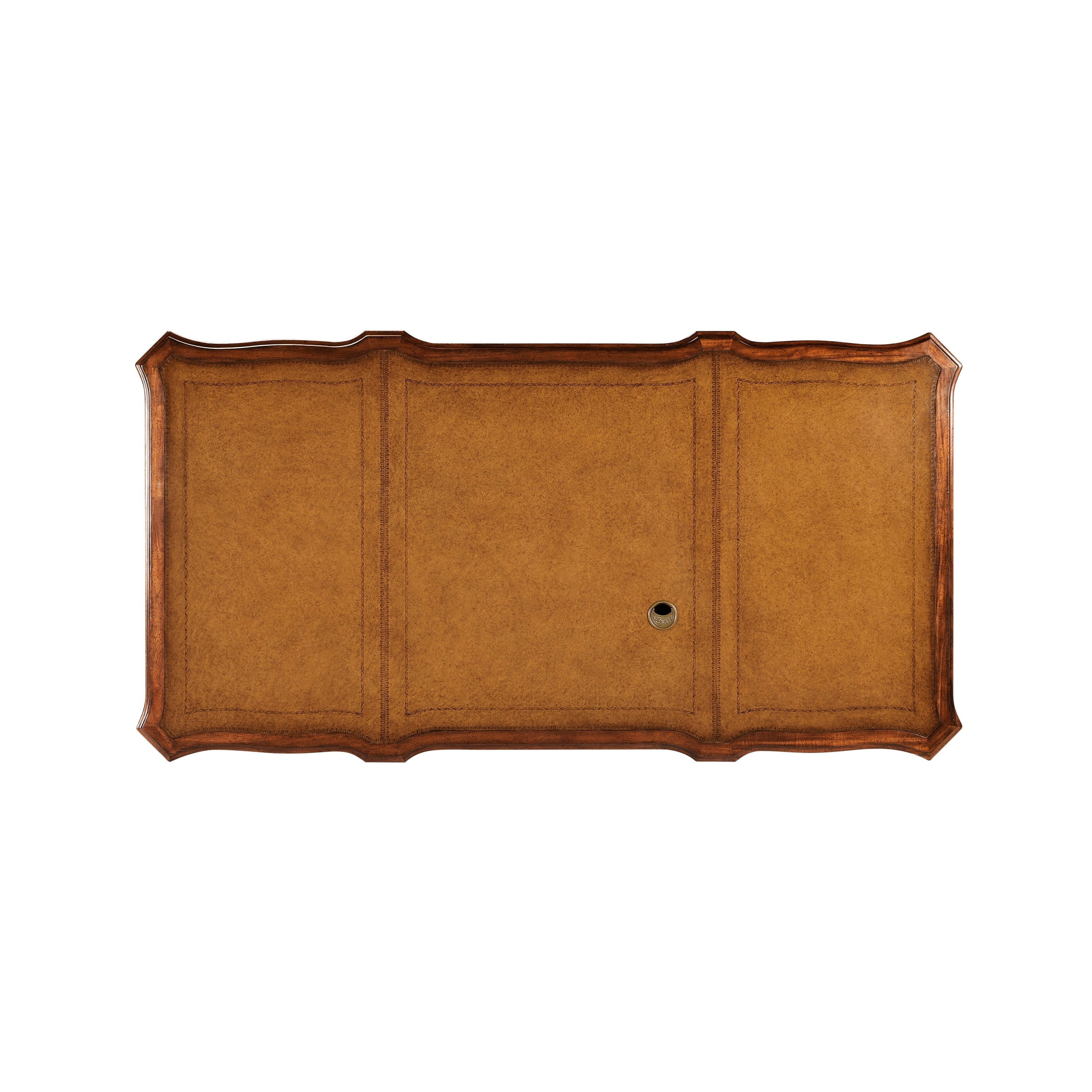 Jonathan Charles Walnut Faux Partners Desk ( 493071-CWM )