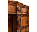 Jonathan Charles Walnut Faux Partners Desk ( 493071-CWM )