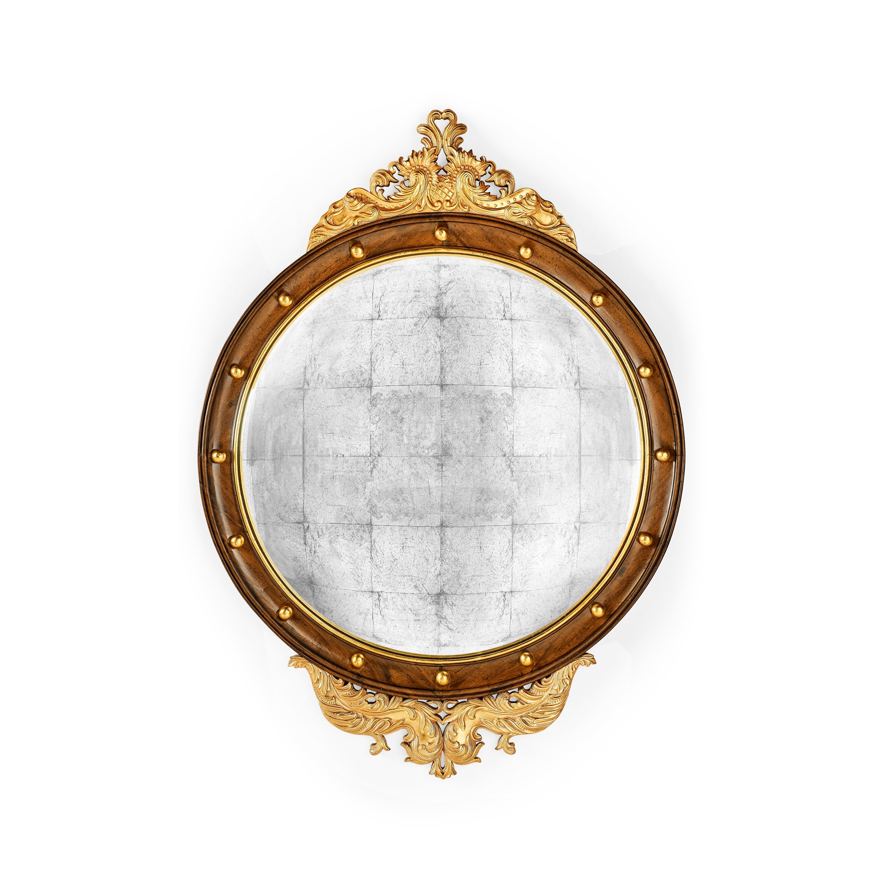 Jonathan Charles Regency Convex Eglomise Mirror ( 493028-GIL )