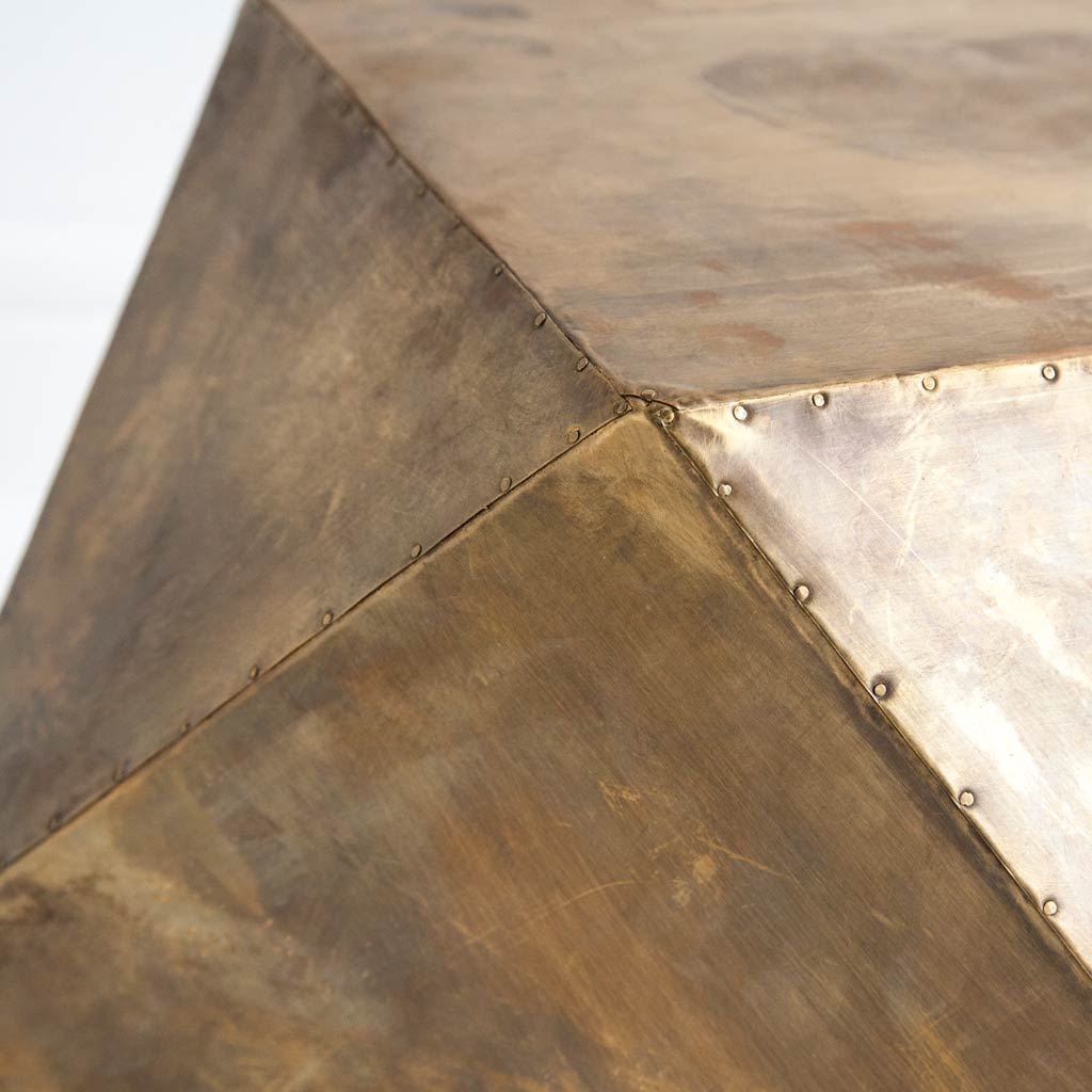 Mercana Exagoni Hexagonal Brass Plated Hexagonal End/Side Table Clearance