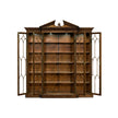 Jonathan Charles Triple Display Cabinet with Pediment ( 493073-WAL )
