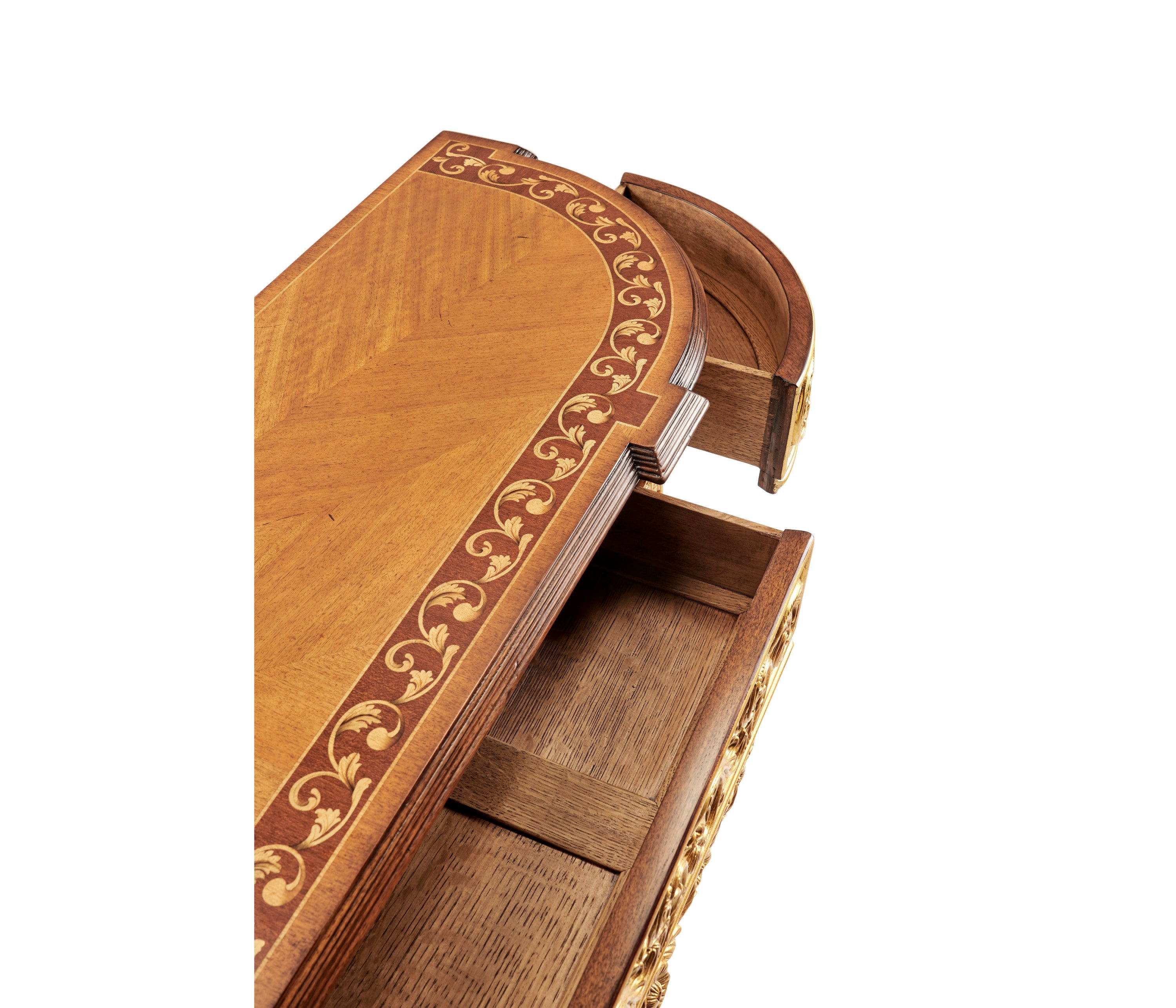 Jonathan Charles Louis IV Style Narrow Gilded Console ( 493239-GIL )
