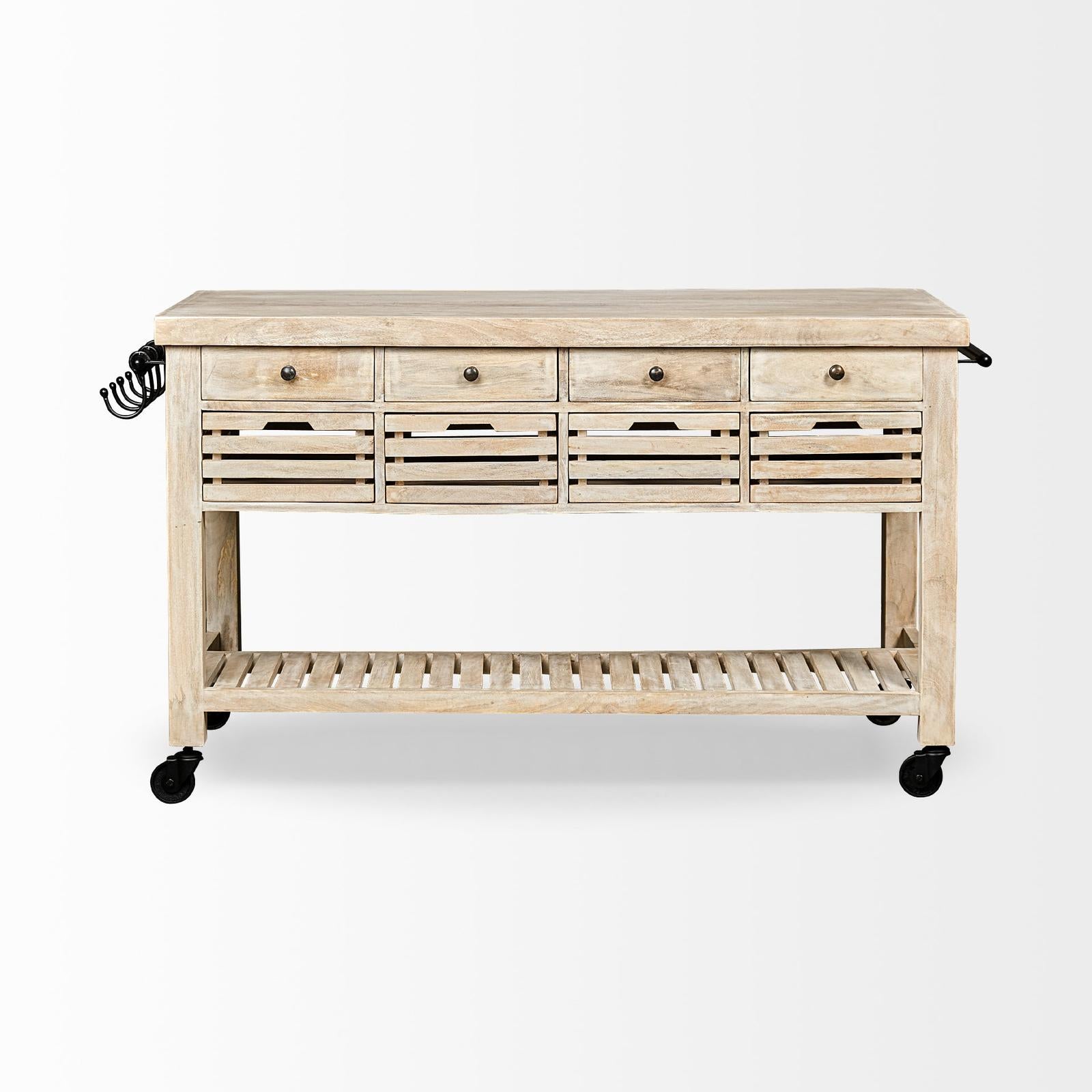 Mercana Columbia Rolling Kitchen Island Clearance