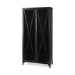 Mercana Poppy Black Metal With Glass Door Display Cabinet