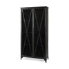 Mercana Poppy Black Metal With Glass Door Display Cabinet