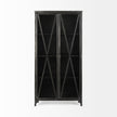 Mercana Poppy Black Metal With Glass Door Display Cabinet