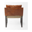 Mercana Hornet Leather Metal Frame Accent Chair