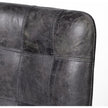 Mercana Horsdal Black Genuine Leather Seat w/ Black Metal Frame Dining Chair Clearance