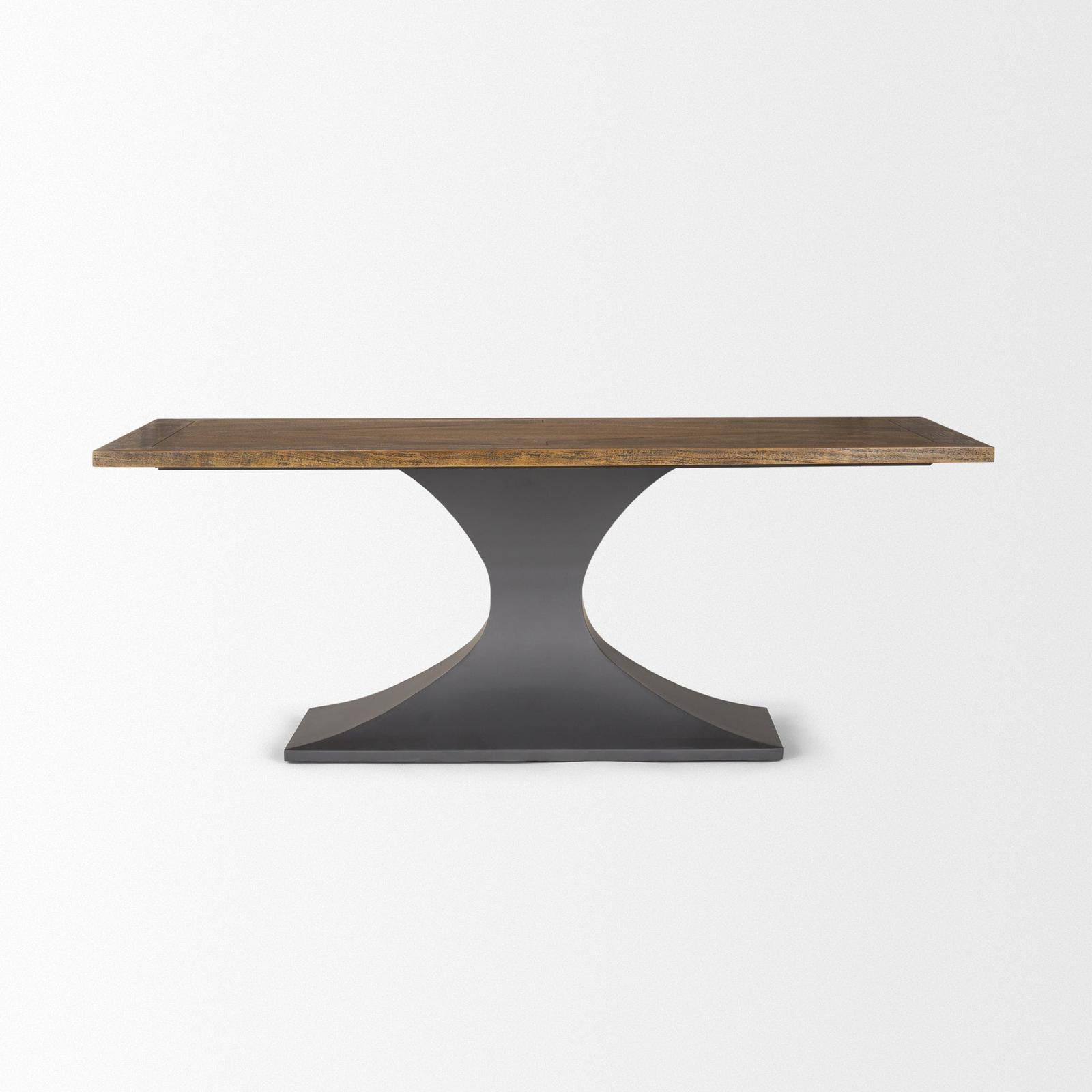 Mercana Maxton Gunmetal Base Dining Table