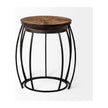 Mercana Clapp Brown Round Wood Top Nesting Accent Tables- Set of 2