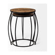 Mercana Clapp Brown Round Wood Top Nesting Accent Tables- Set of 2