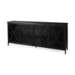 Mercana Poppy Black Metal With Glass Door Sideboard
