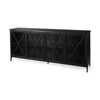 Mercana Poppy Black Metal With Glass Door Sideboard