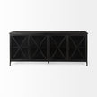 Mercana Poppy Black Metal With Glass Door Sideboard