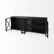 Mercana Poppy Black Metal With Glass Door Sideboard