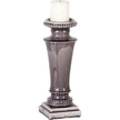 Mercana Kusma Small Gray Gloss Ceramic Table Candle Holder Clearance