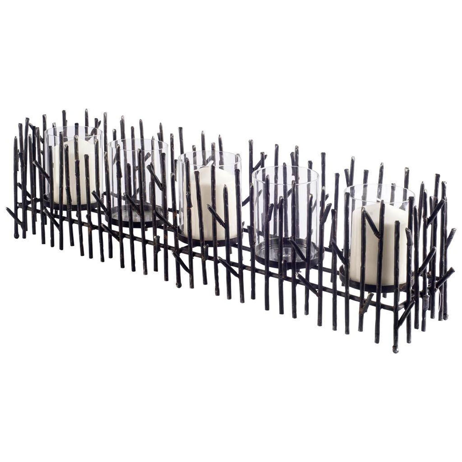 Mercana Mondavi Dark Metal Twigs Table Candle Holder Clearance