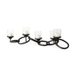 Mercana Quito Black Metal Chain-Link Five Candle Table Candle Holder Clearance