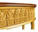 Jonathan Charles Small Gilded Console with Shelf ( 493208-GIL )