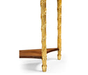 Jonathan Charles Small Gilded Console with Shelf ( 493208-GIL )