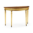 Jonathan Charles Gilded Demilune Console ( 493226-GIL )