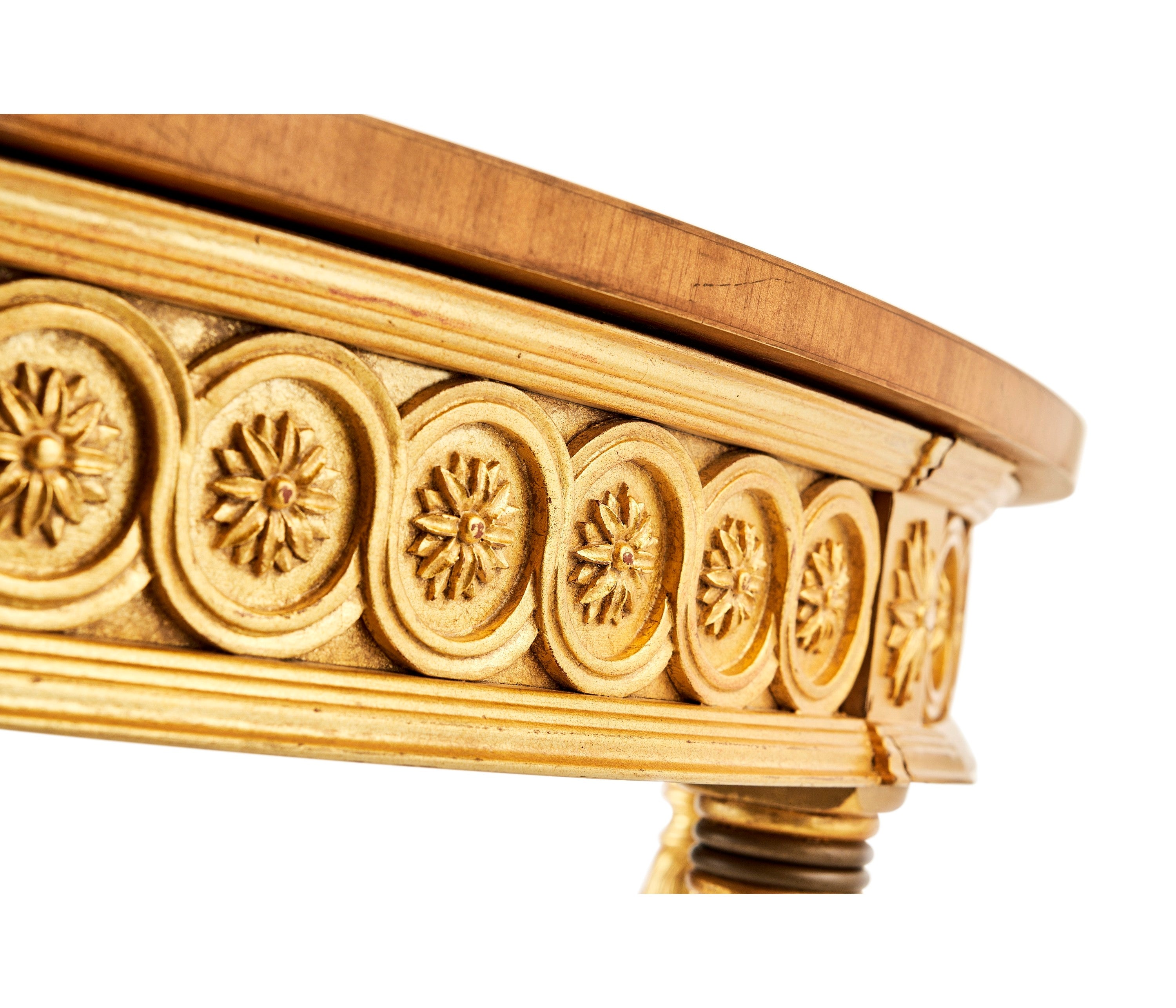 Jonathan Charles Gilded Demilune Console ( 493226-GIL )