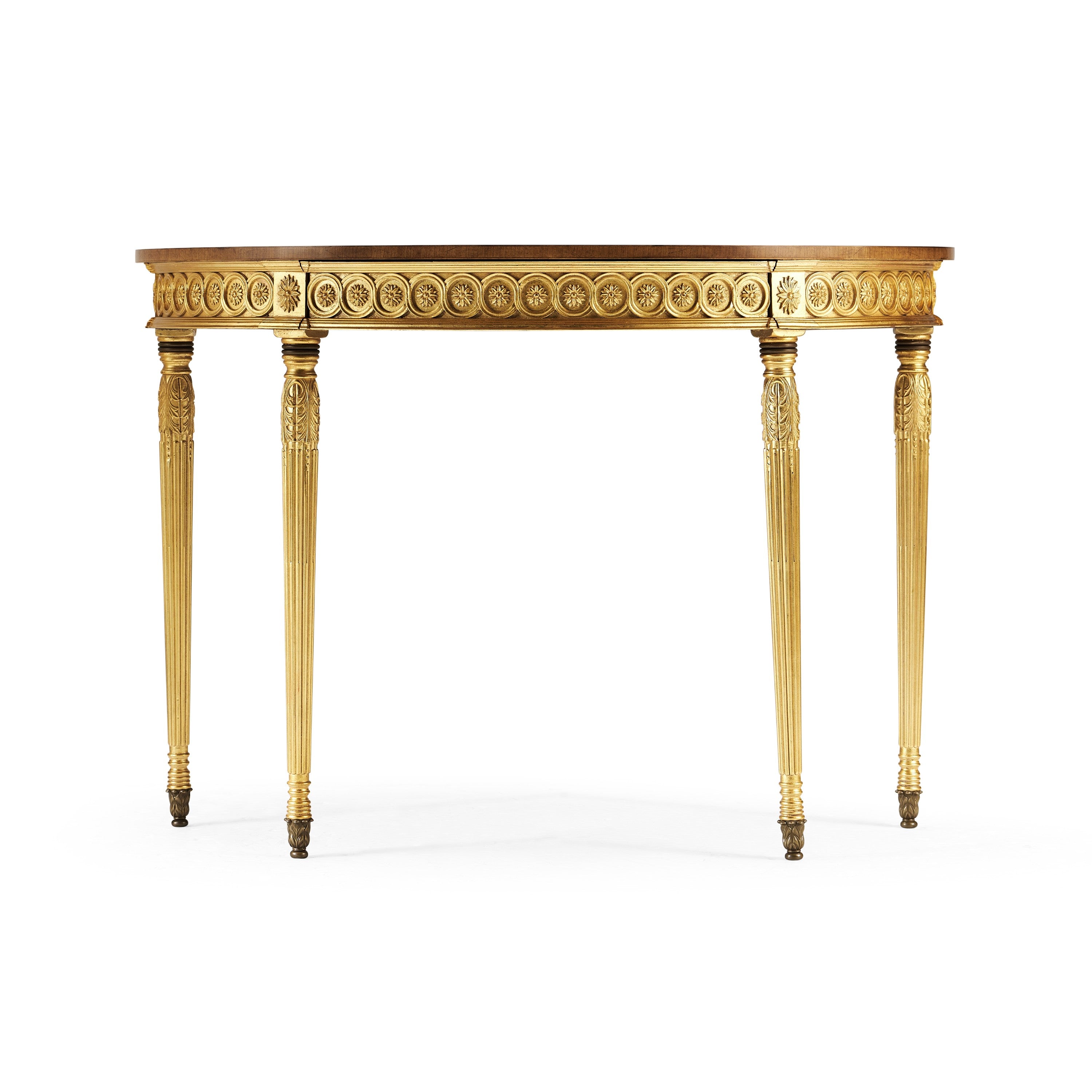 Jonathan Charles Gilded Demilune Console ( 493226-GIL )
