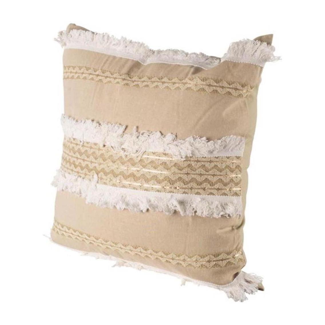 Mercana Duston Tan and White Decorative Pillow Cover Clearance