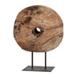 Mercana Incana Natural Brown Reclaimed Wood Wheel Object