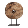 Mercana Incana Natural Brown Reclaimed Wood Wheel Object
