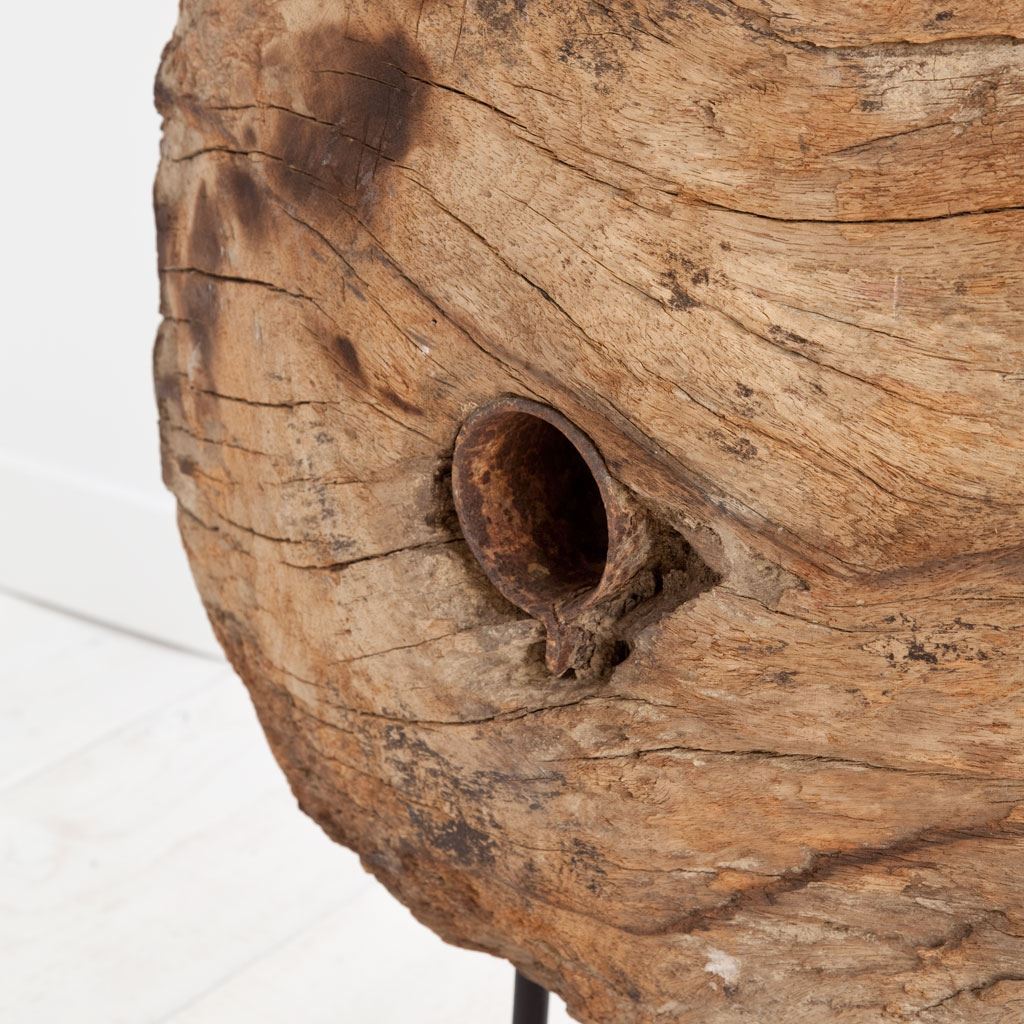 Mercana Incana Natural Brown Reclaimed Wood Wheel Object