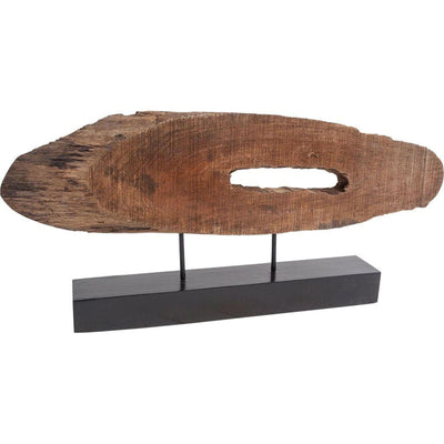 Mercana Yeadon Brown Shaped Oval Wood Object
