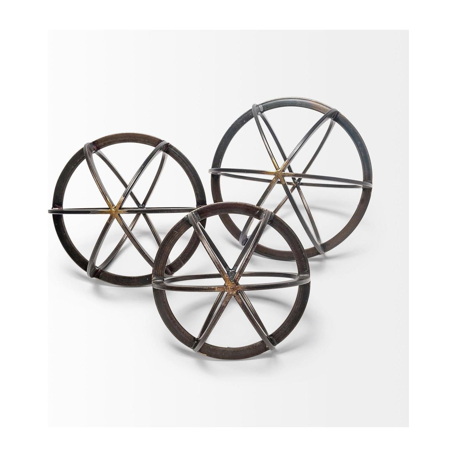 Mercana Galenna Black Metal Circular Decorative Orb
