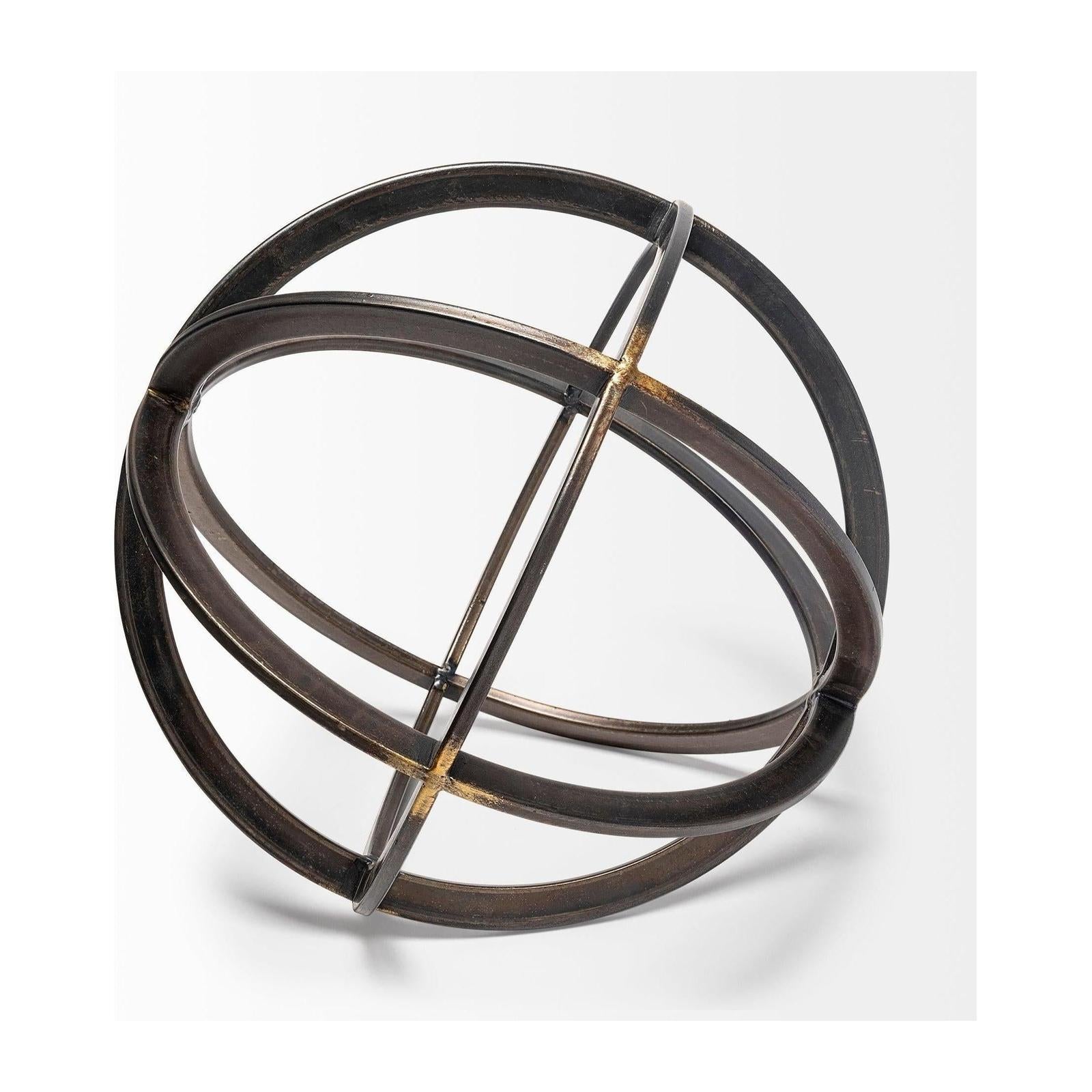 Mercana Galenna Black Metal Circular Decorative Orb