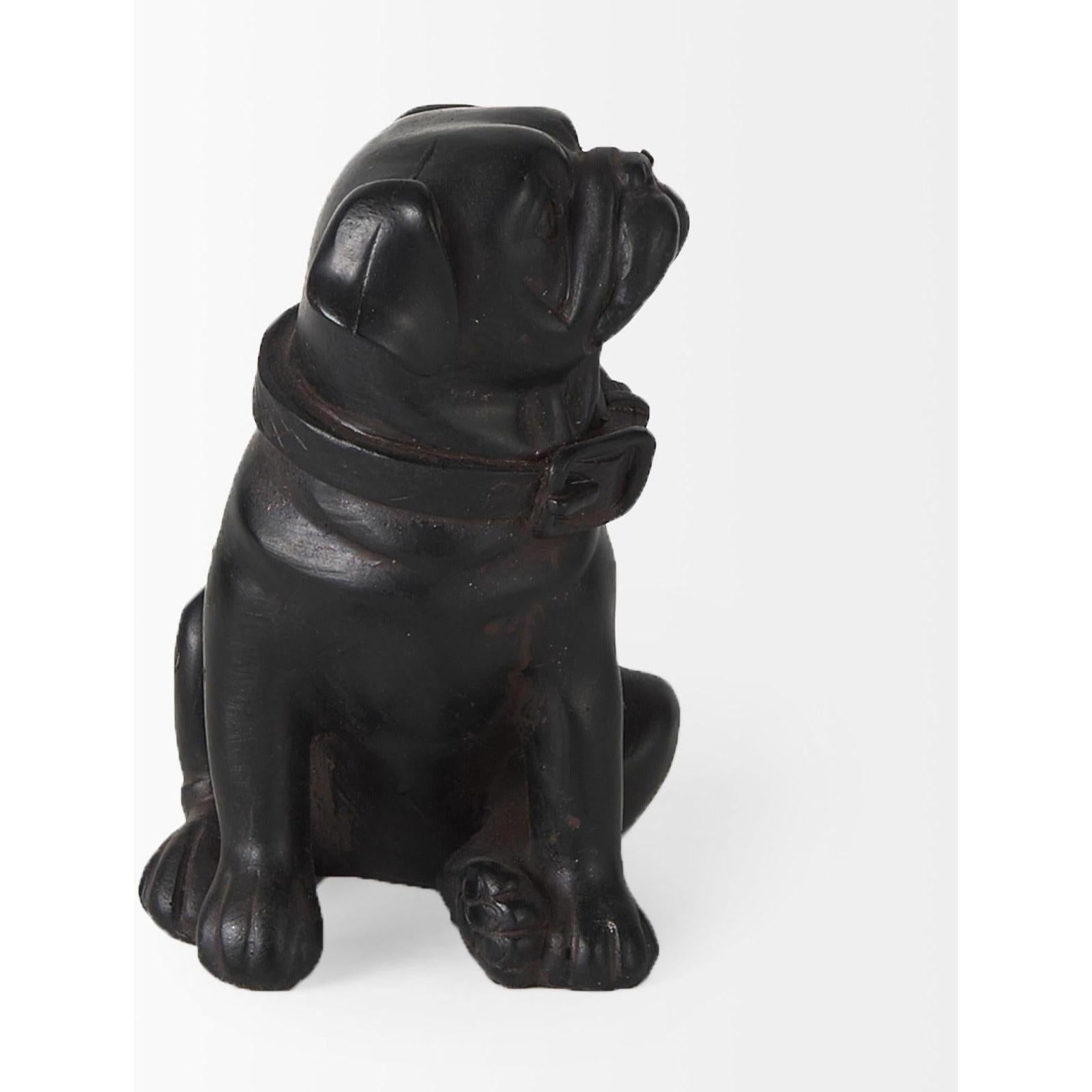 Mercana Cadence Black Resin Pug Dog