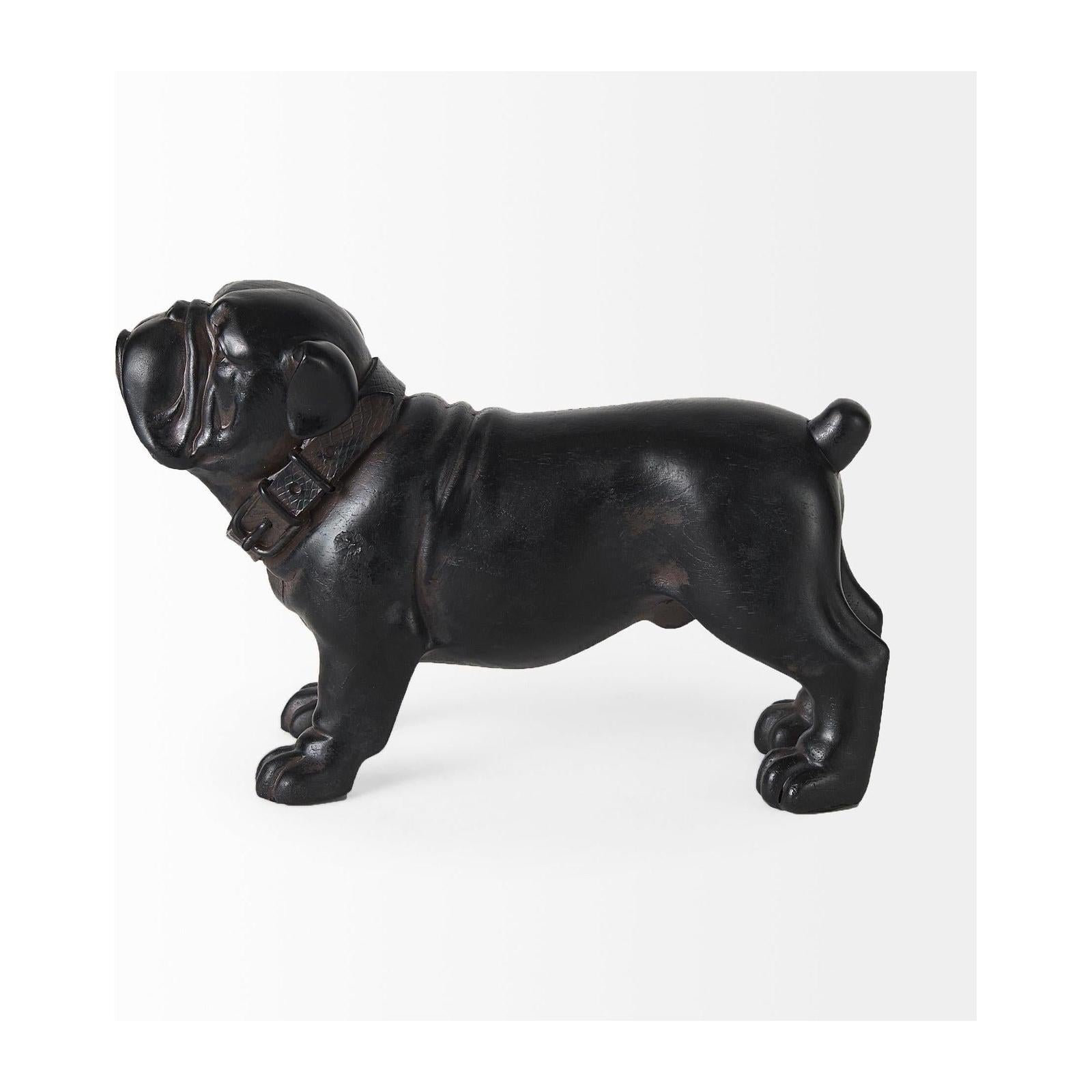Mercana Hugo Black Resin Bulldog