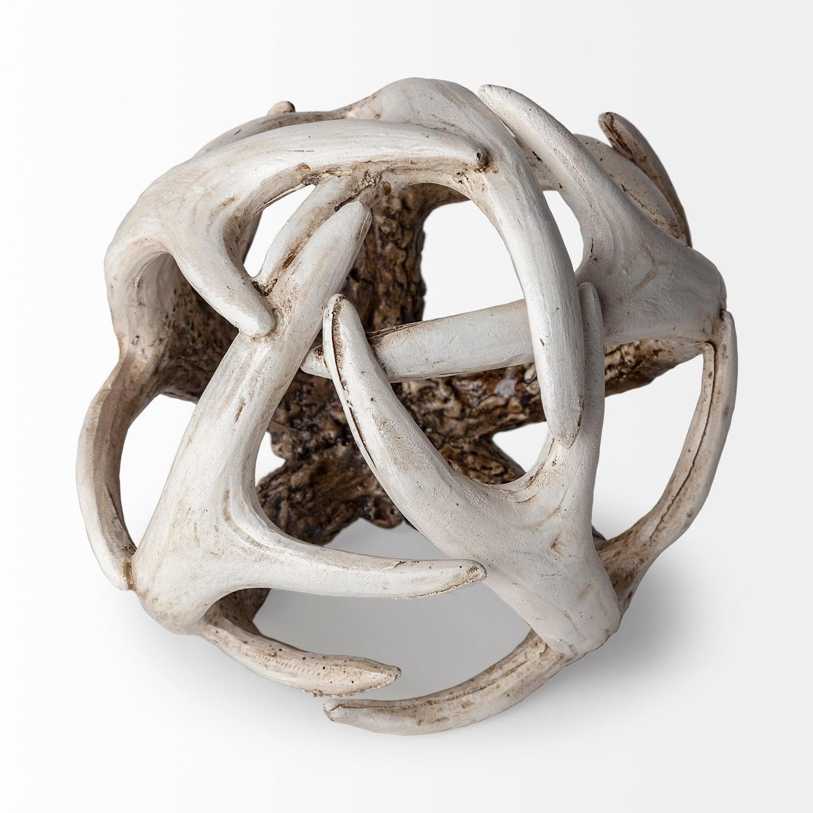 Mercana Ramus Antler Shaped Decorative Resin Orb Ball
