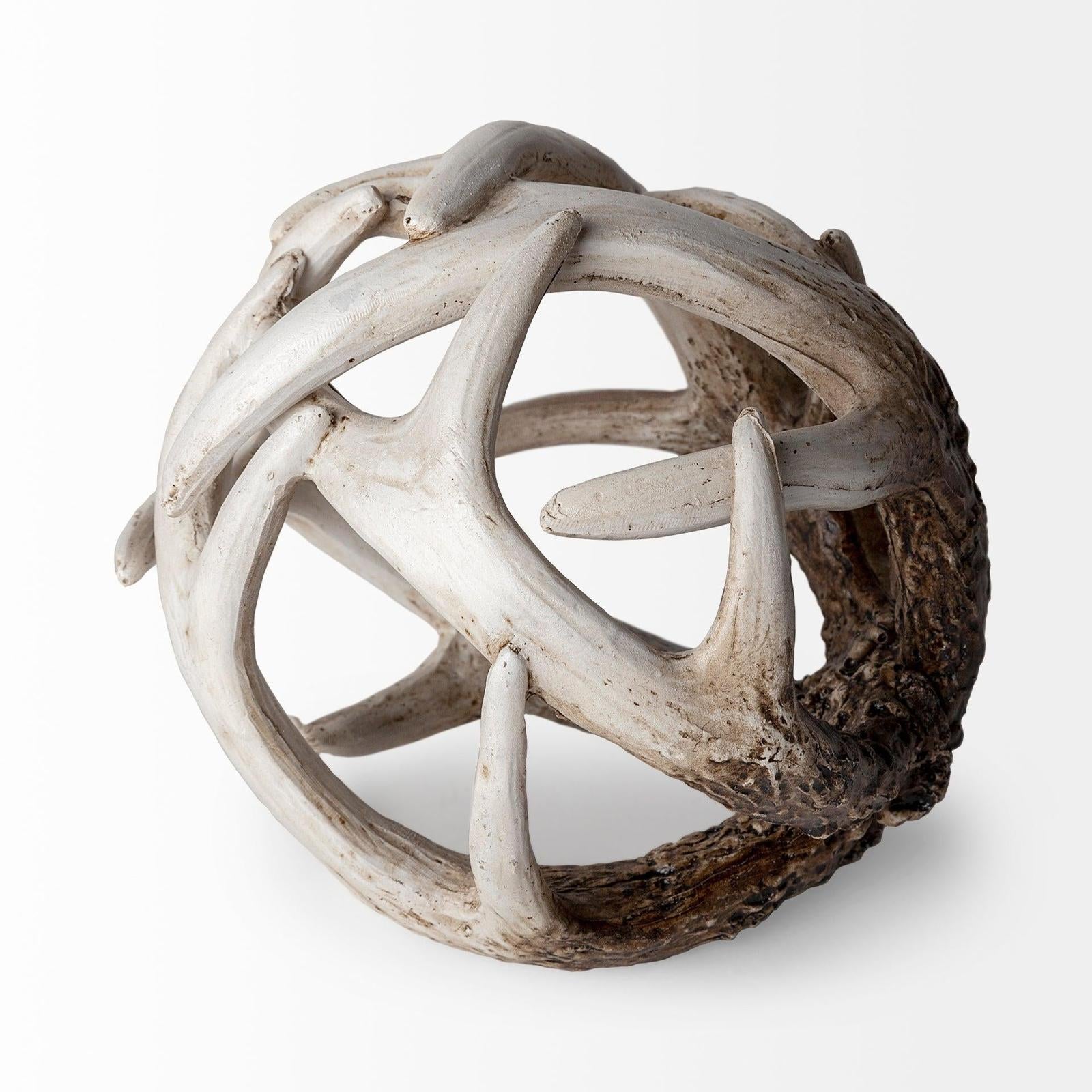 Mercana Ramus Antler Shaped Decorative Resin Orb Ball