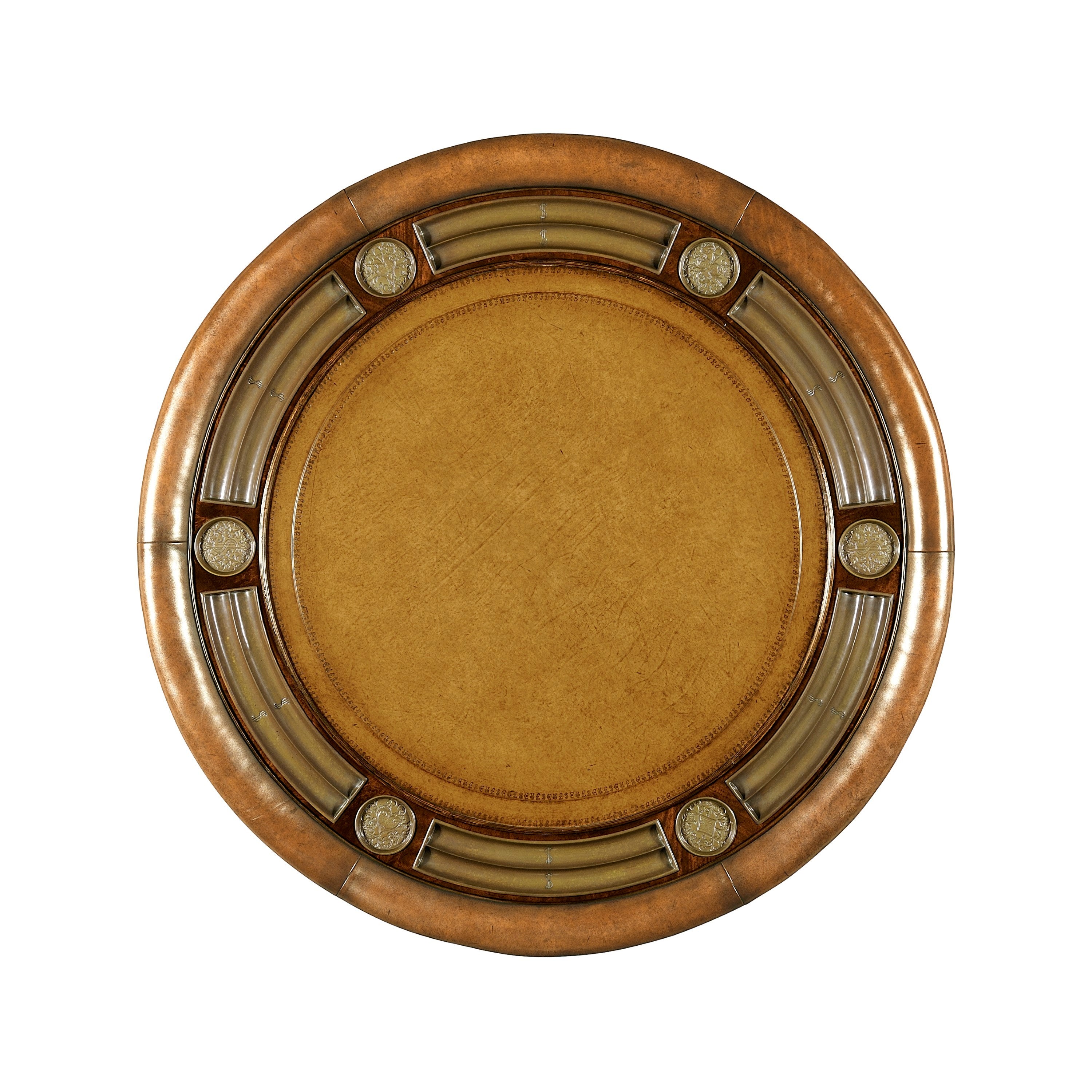 Jonathan Charles Mahogany Round Poker Table