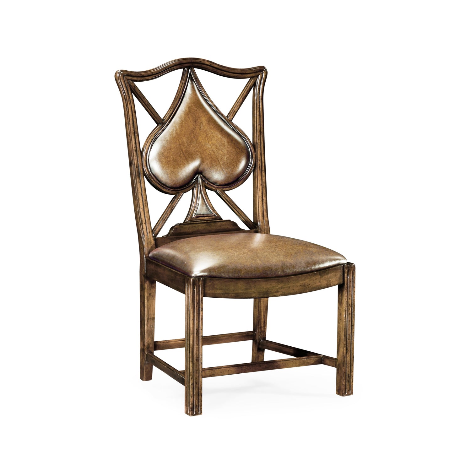Jonathan Charles Playing Card "Spade" Side Chair ( 493361-SC-MBL-L041 )