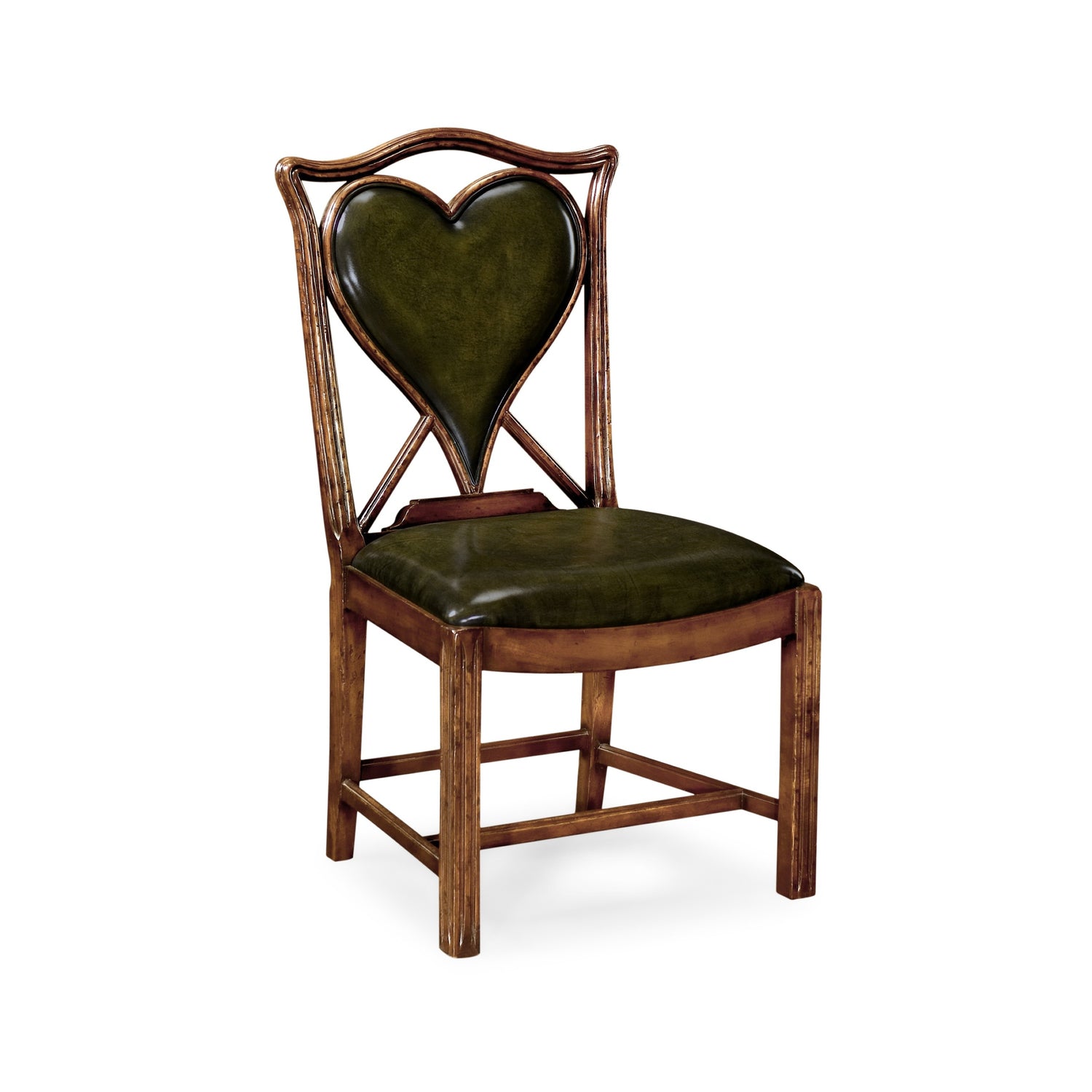 Jonathan Charles Playing Card "Heart" Side Chair ( 493359-SC-WAL-L007 )