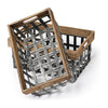 Mercana Chartrand Wood And Metal Open Crate Style Baskets- Set of 2 Clearance
