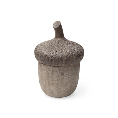 Mercana Mandor Brown Resin Acorn Box