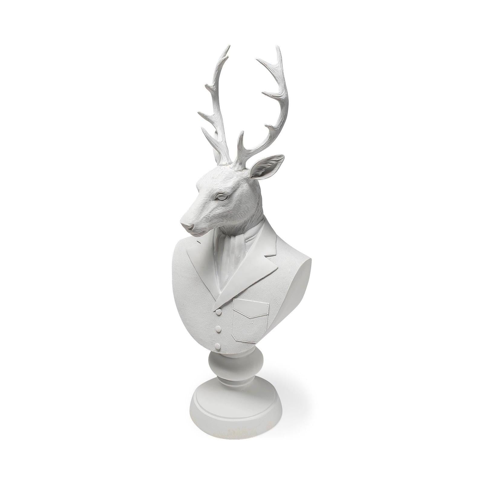 Mercana Mozart White Resin Deer In A Suit