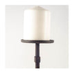 Mercana Edgeland Short Brown Wood Metal Strap Candle Holder Clearance