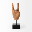 Mercana Saxum Natural Wooden Carved Hang Loose Hand