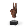 Mercana Pacem Natural Wooden Carved Peace Sign Hand