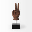 Mercana Pacem Natural Wooden Carved Peace Sign Hand