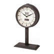 Mercana Attalack Black Metal Round Face Table Clock Clearance